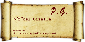 Pócsi Gizella névjegykártya